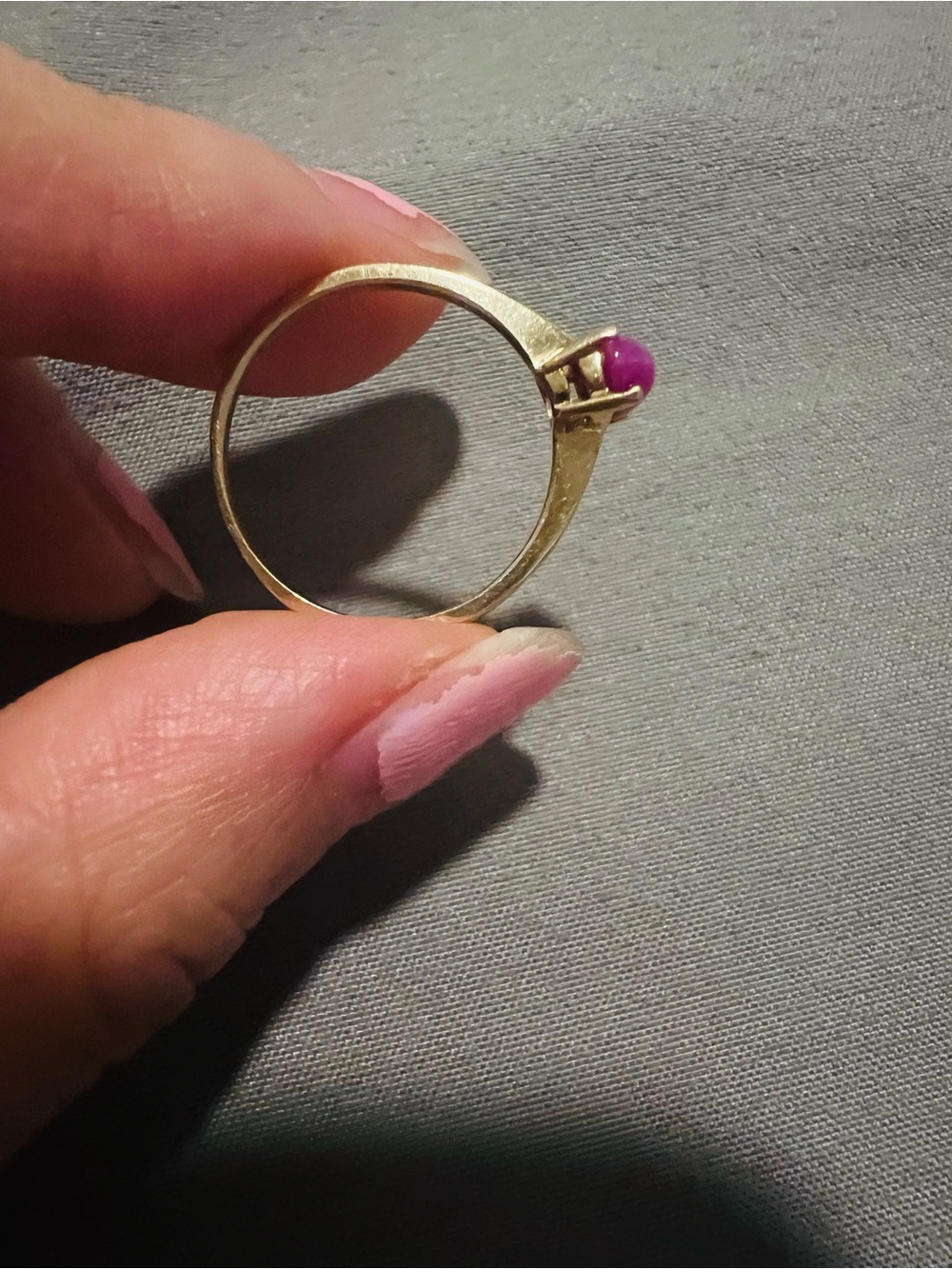 Vintage 14K Solid Gold Star Ruby Ring | Size 6 | Tested & Hallmarked - Picture 2 of 9